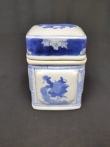 Vintage Blue And White Rectangle Pottery - £31.13 GBP