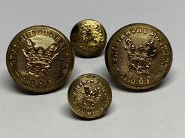 IOOF ODD FELLOWS PATRIACHS MILITANT BUTTONS, GROUPING OF 4 - £3.88 GBP