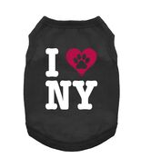 I Love New York 100% Cotton Relaxed Fit Jet Black Dog Tank Top Sizes XS-3XL - $19.99