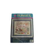 Vtg Sunset Stamped Cross Stitch Kit Dimensions 1991 Cozy Sewing Room B. ... - $354.95 MXN
