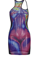 Cape Clique Body Heat Map Print Bodycon Dress, Small - NWOT - £14.20 GBP