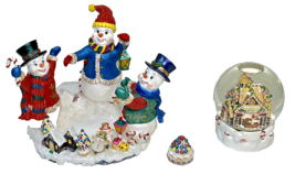 Snow Globe Christmas Home Decor Snow Man &amp;  Glass Ball - $334.41 MXN