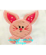 Bunny Face and Tail  In The Hoop Machine Embroidery Applique Design - $75.58 MXN