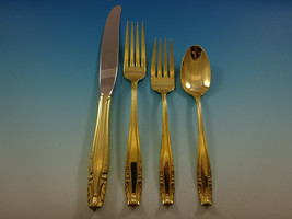 Stradivari Gold by Wallace Sterling Silver Flatware Service Set For 12 Vermeil - £3,309.47 GBP