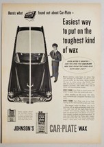 1955 Print Ad Johnson&#39;s Car Plate Wax Hertz-Rent-a-Car Oldsmobile Two-Tone - £10.77 GBP