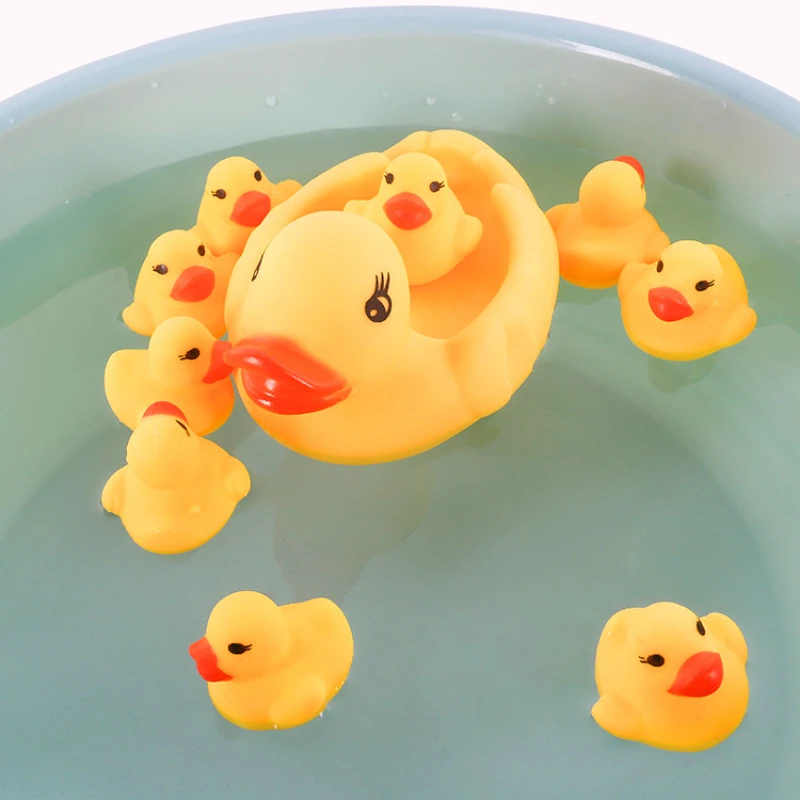 4Pcs/Lot Yellow Rubber Duck Water Floating Children Water Toys Squeeze Sound - £7.06 GBP+