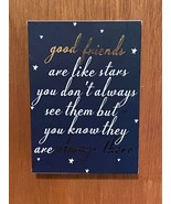 Wooden Hollow Sign &quot;Good Friends&quot; 5&quot; X 7&quot; ggg1 *Pre-Owned* - $13.60 CAD