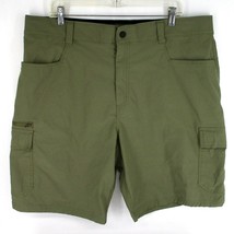 Orvis Tech Cargo Shorts Mens 40x10&quot; Flat Front Flap Pockets Fishing Hiking Work - $9.88