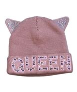 &quot;QUEEN&quot; Studded Pink Cat Ears Girls Slip-On Winter Hat Small (4-7 Years ... - $20.07 CAD