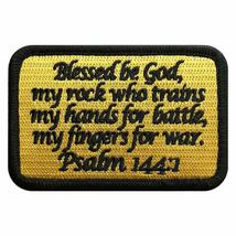 Psalm 144:1 Blessed be God Hook Fastener Patch (3.0 X 2.0 -MG1) - £5.27 GBP