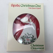 Vtg Spode Bell Shaped Flat Bone China Christmas Tree Ornament England Box - £27.86 GBP