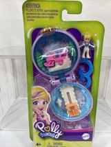 Polly Pocket Micro Compact Snow Cabin w/ Doll Accessories Snow Sled - £6.81 GBP