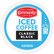 COMMUNITY COFFEE ICED COFFEE CLASSIC BLACK COFFEE PODS 10CT - $16.49