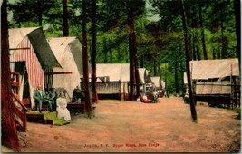 Vtg Postcard 1912 New York Angola NY - Upper Ridge Pine Lodge Camping Cabins - £11.18 GBP