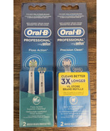 Oral-B Precision Clean &amp; Floss Action Replacement Brush Heads 2+2 - 4 Total - £15.04 GBP