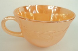 Vintage Fire King Anchor Hocking Peach Lustre Laurel Leaves Coffee Mug/Cup - £3.92 GBP