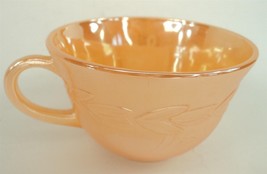 Vintage Fire King Anchor Hocking Peach Lustre Laurel Leaves Coffee Mug/Cup - £3.99 GBP