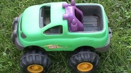 Vintage Little Tikes Rugged Riggz Monster Truck Green Off Road 14&quot; Toy 4X4 - £11.66 GBP