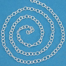 St. Silver Cable Chain Bulk By The FT. Unfinished 2.2mm - £7.59 GBP