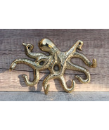 Brass Metal Nautical Marine Deep Sea Octopus Decorative Wall Plaque Figu... - $34.17 CAD