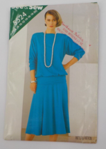 See & Sew Pattern #5524 Misses 80'S Boxy Top Skirt Cummerbund Sz 8-20 Uncut 1986 - $9.99