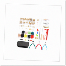 1250Pcs Jewelry Making Kit - 10 Colors Crystal Glass Beads, Pliers, Tools &amp; Find - £47.66 GBP