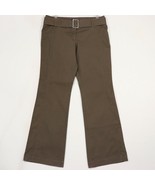 The Limited Womens Wide Flare Leg Chino Pants size 10 Belted Dusty Brown... - $35.68