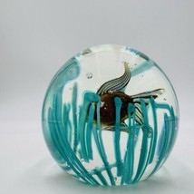 Murano Art Glass Fratelli Toso Italy fish w/ sea grass paperweight 3” MCM - £124.96 GBP