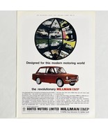 Vtg 1964 Hillman Imp Saloon Car Magazine Print Ad Rootes Motors Ltd 10&quot; ... - $11.72 CAD