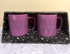 Rae Dunn Purple “HOCUS POCUS” Toxic  Halloween Mug set of 2 - £27.68 GBP