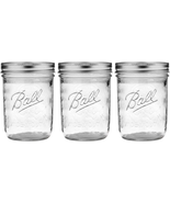 Ball Wide Mouth Pint 16-Ounces Mason Jars with Lids and Bands, (Set of 3) - £15.30 GBP