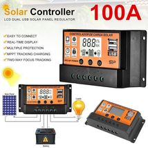 100A MPPT Solar Panel Regulator Charge Controller Auto Focus Tracking 12/24V US - £23.52 GBP