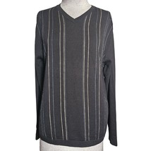 Brown V Neck Wool Sweater Size Medium - £27.61 GBP