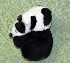 Vintage Hugging Panda And Baby Cub Mini Plush Dan Brechner 5&quot; &amp; 3&quot; Korea Animals - £9.26 GBP
