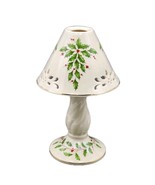Lenox Holiday Holly Porcelain Tea Light Candle Lamp Pierced Shade Christ... - $715.20 MXN