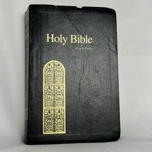 Holy Bible King James Version Giant Print Nelson Black Leather  Vintage ... - $23.51