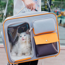 Double Layer Oxford Portable Canvas Cat Bag - Large Capacity Pet Backpack for Ca - £89.77 GBP+