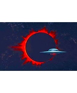 1956's FORBIDDEN PLANET Altair eclipse & space cruiser color 6x10 scene - $6.49