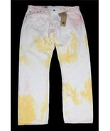 LEVI&#39;s Yellow Pink White Tie Dye 501 &#39;93 Straight Men&#39;s 38 x 30 Jeans NW... - $61.53 CAD