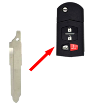 Mazda 2005-2015 Flip Key Blade MZ24  PN: G2YA-76-2GXB - $131.35 MXN