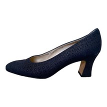 Salvatore Ferragamo Black &amp; Gold Block Heel Pumps, Women&#39;s 7.5B - £28.41 GBP