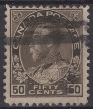 ZAYIX Canada 120 Used 50c blk brn Royalty King George V FVF 121022S103 - £1.45 GBP