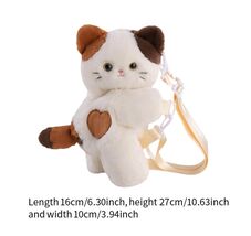 Plush Crossbody Bag Novelty Soft with Adjustable Strap for Commuting Dating - $10.00