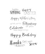 Festival Words Transparent Clear stamps Rubber seals for DIY scrapbooking card - $6.88