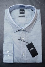 HUGO BOSS Herren Lukas Regular Fit Dunkelblau Gepunktet Freizeit Baumwolle Top S - $49.55