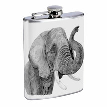 Elephant Art D29 Flask 8oz Stainless Steel Hip Drinking Whiskey - £11.86 GBP