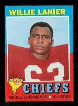 Vintage 1971 Topps Willie Lanier #114 Rookie Kansas City Chiefs Football... - $4.94