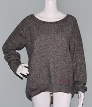 NWT Women&#39;s BCBGMAXAZRIA Gray/White Marled Quilted Pullover Sz L Large - £27.21 GBP