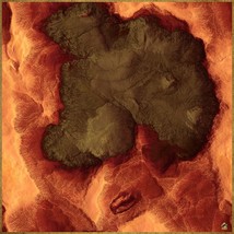 Fiery Cavern 001 36&quot; x 36&quot; Battle Mat - D&amp;D Pathfinder 28mm - $29.65