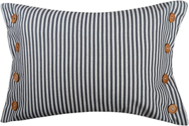 KINGROSE Buttons Decorative Throw Pillow Cover Stripes Pillow Case Farmhouse Cus - £19.14 GBP